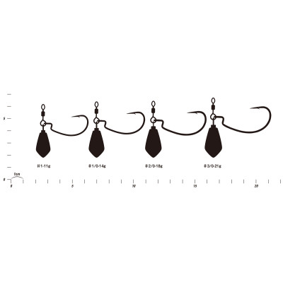Монтаж Decoy Worm313 Zero-Dan Rock 1 11.0g (2шт/уп) (1562.10.27)