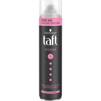 Лак для волосся Taft Power Ніжність кашеміру Мегафіксація 5 400 мл (4015001003451)