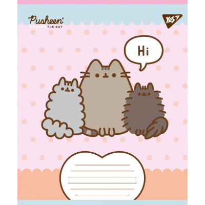 Зошит Yes Pusheen Weekend А5 12 аркушів клітинка (767607)