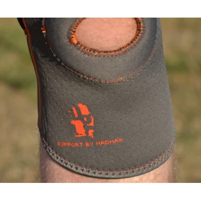 Фіксатор коліна MadMax MFA-297 Knee Support with Patella Stabilizer Dark Grey/Orange XL (MFA-297_XL)