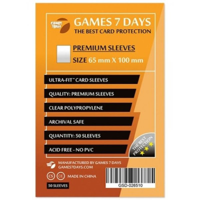 Протектор для карт Games 7 Days 65 х 100 мм, Magnum, 50 шт (PREMIUM) (GSD-026510)