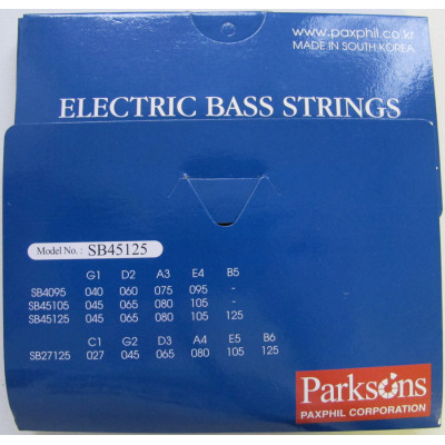 Струни для гітари Parksons Electric Bass Strings (40-125) (SB45125)