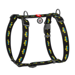 Шлея для собак WAUDOG Nylon з QR паспортом анатомічна H-подібна &quot;Дім&quot; S (320-0230)