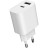 Зарядний пристрій Gembird 1xUSB-A+1xUSB-C 5V/2.4A (12W) white (TA-UC-2AC12-01)