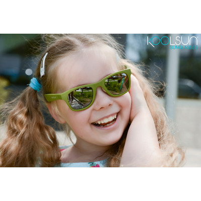 Дитячі сонцезахисні окуляри Koolsun Wave, 3-10 років хакі (KS-WAOB003)