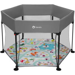 Дитячий манеж Lionelo Roel Grey Multicolor (LO-ROEL GREY MULTICOLOR)