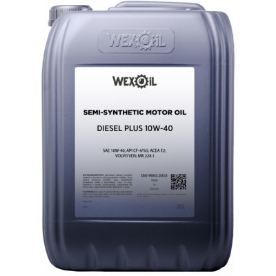 Моторна олива WEXOIL Diesel Plus 10w40 20л (WEXOIL_62725)