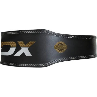 Атлетичний пояс RDX 6 шкіряний Black Gold L (WBS-6RB-L)