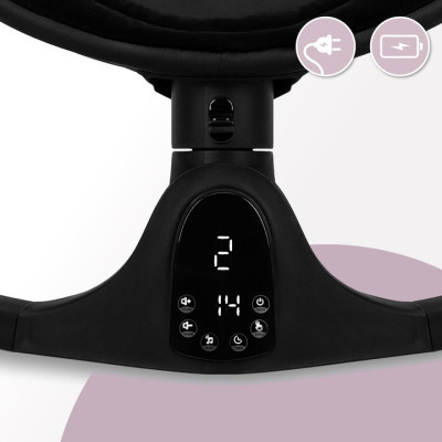 Крісло-гойдалка MoMi Kenani Onyx Black (BULE00038)