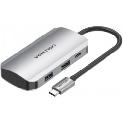Концентратор Vention USB3.1 Type-C --&gt; USB 3.0x4/PD 100W Hub 5-in-1 (TNBHB)