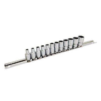 Набір головок Toptul на планці 12-гранні 1/4&quot; 12шт. 4-13мм (GAAQ0801U-12)