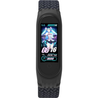 Ремінець до фітнес браслета Armorstandart Braided Solo Loop для Xiaomi Mi Band 4/5/6 Charcoal size M (ARM58765)