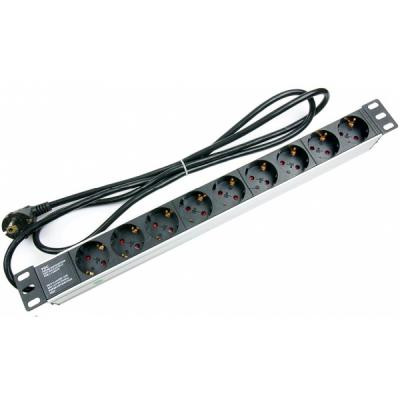 Силовий блок Hypernet 19&quot; 9 розеток, кабель 1.8m алюм. корпус (SPP9)