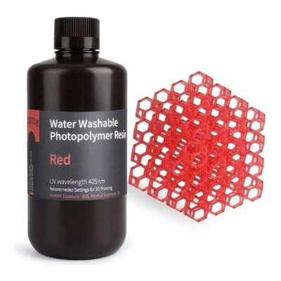 Фотополімерна смола ELEGOO Resin, Water Washable, 1кг, red (50.103.0002)