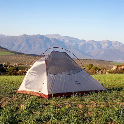 Намет Naturehike Сloud Up 1 Updated NH18T010-T 20D Grey/Red (6927595730522)