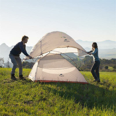 Намет Naturehike Сloud Up 1 Updated NH18T010-T 20D Grey/Red (6927595730522)