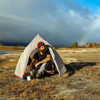 Намет Naturehike Сloud Up 1 Updated NH18T010-T 20D Grey/Red (6927595730522)