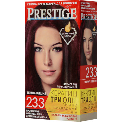 Фарба для волосся Vip&#039;s Prestige 233 - Темна вишня 115 мл (3800010504263)
