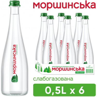 Мінеральна вода Моршинська Преміум 0.5 сл/газ скл. (4820017000239)