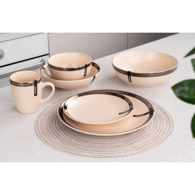 Тарілка Ardesto Liguria Dessert 19 см Cream (AR2919LCC)