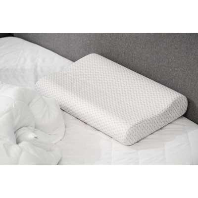 Подушка Ardesto ортопедична Sleepwell хвиля, піна меморі, 60х40х11/9см білий (ART6040COP)
