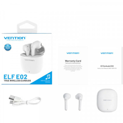 Навушники Vention Elf Earbuds E02 White (NBGW0)