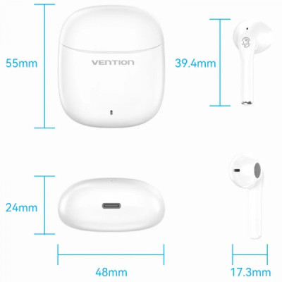 Навушники Vention Elf Earbuds E02 White (NBGW0)