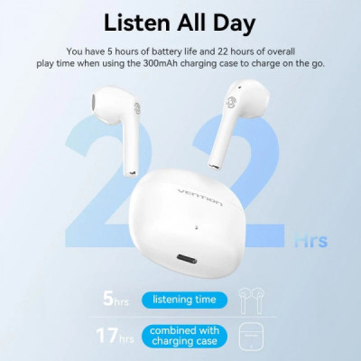 Навушники Vention Elf Earbuds E02 White (NBGW0)