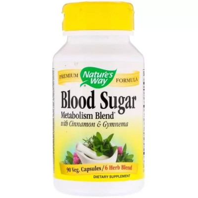 Трави Nature&#039;s Way Трави для Зниження Сахара, Blood Sugar, 90 капсул (NWY-79200)