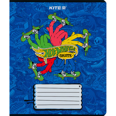Зошит Kite Hot Wheels 18 аркушів, клітинка (HW24-236)