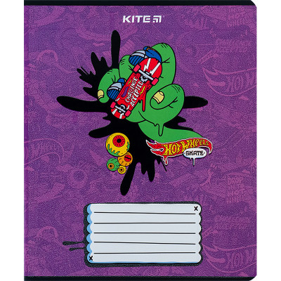 Зошит Kite Hot Wheels 18 аркушів, клітинка (HW24-236)