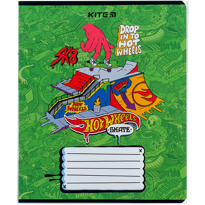 Зошит Kite Hot Wheels 18 аркушів, клітинка (HW24-236)