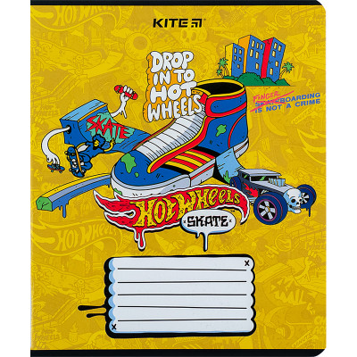 Зошит Kite Hot Wheels 18 аркушів, клітинка (HW24-236)