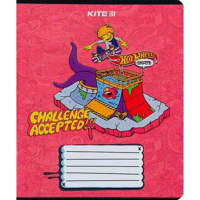 Зошит Kite Hot Wheels 18 аркушів, клітинка (HW24-236)