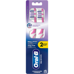 Зубна щітка Oral-B Pro 3D White Відбілювання Середньої жорсткості 2 шт. (8700216459761)