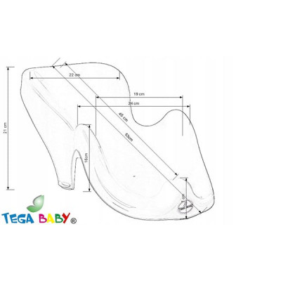 Гірка для купання Tega Baby антиковзка Bunny mint (KR-003-105)