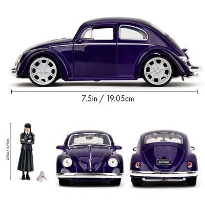 Машина Jada металева Венздей Фольксваген Бітл з фігуркой Венздей, 1:24 (253255076)