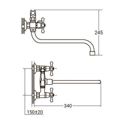 Змішувач AQUATICA PM-2C457C (9780210)
