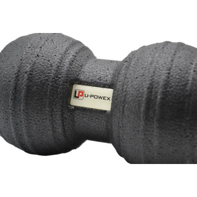 Масажний м&#039;яч U-Powex подвійний Epp foam peanut ball d 8 х 16 cm Black (UP_1004_Ball_D8*16cm)
