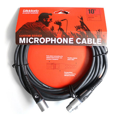 Мікрофонний кабель D&#039;Addario Custom Series Microphone Cable 3m (PW-M-10)