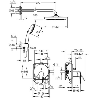 Душовий гарнітур Grohe QuickFix 25292000
