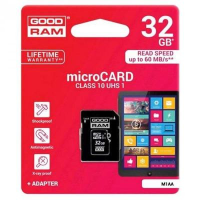 Карта пам&#039;яті Goodram 32GB microSDHC Class 10 (M1AA-0320R12)