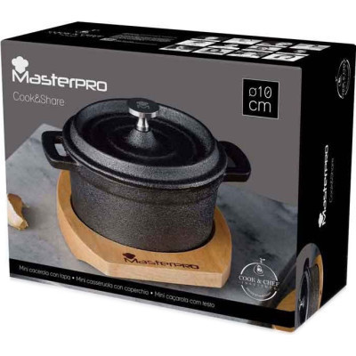 Рамекін MasterPro Cook &amp; Share 10 см 0,16 л з серверувальною дошкою (BGMP-3804-4)