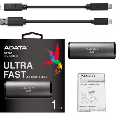 Накопичувач SSD USB 3.2 1TB ADATA (ASE760-1TU32G2-CTI)