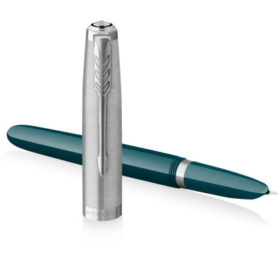 Ручка пір&#039;яна Parker PARKER 51 Teal Blue CT  FP F (55 311)