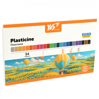 Пластилін Yes Orange Line 24 кольорів 480г (540692)