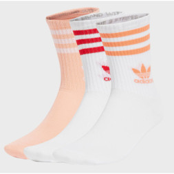 Шкарпетки Adidas Crew Sock 3str JI9472 білий, рожевий, червоний XS (34-36) (4067905454709)