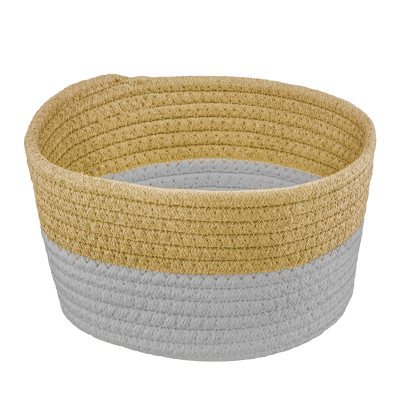 Кошик для зберігання Ardesto Vigor Плетений Бавовняний шпагат Коричневий / сірий 3.5 л (ARHC2504BG)