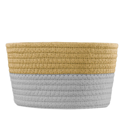 Кошик для зберігання Ardesto Vigor Плетений Бавовняний шпагат Коричневий / сірий 3.5 л (ARHC2504BG)