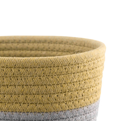 Кошик для зберігання Ardesto Vigor Плетений Бавовняний шпагат Коричневий / сірий 3.5 л (ARHC2504BG)